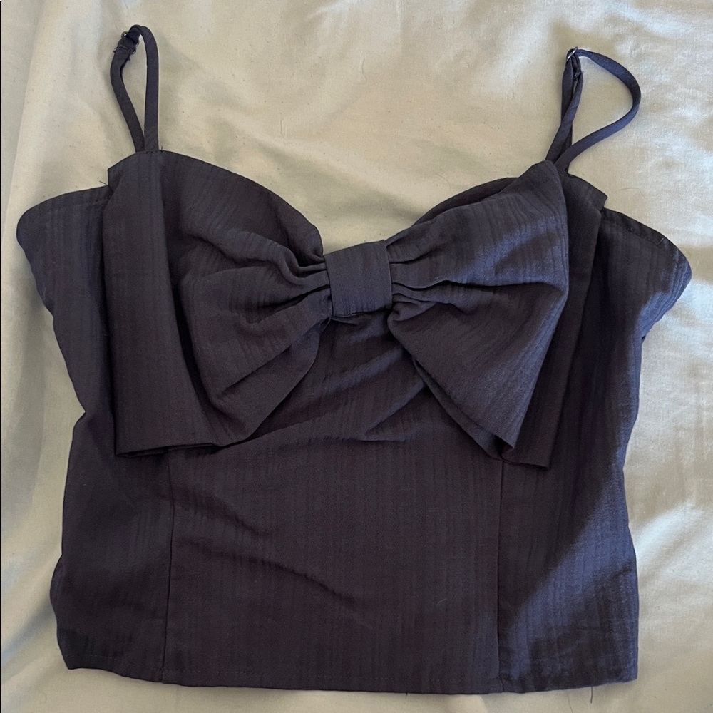 Sienna Sky Bow-Front Cami Top - Navy
